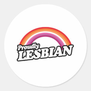 Lesbisch en proud ronde sticker