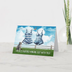 Lesbisch Genoten Hanging Out Met U Zwempakken Kaart