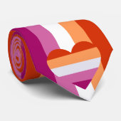 Lesbisch Hearty Pride Frag Stropdas (Opgerold)