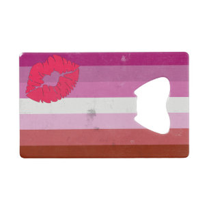 Lesbisch (Lipstick) Kredietkaart Flessenopener