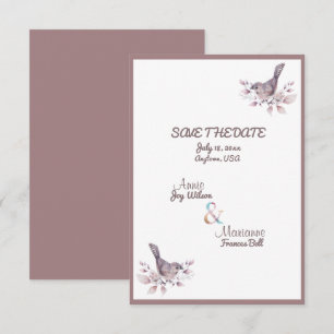 Lesbisch Paar Dusty Bourgondië Roos Goud Ampersand Save The Date