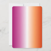 Lesbisch paar minimalistische gay hart bruiloft kaart (Achterkant)