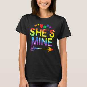 Lesbisch Paar Shes Mine Matching LGBT Pride 2 T-shirt