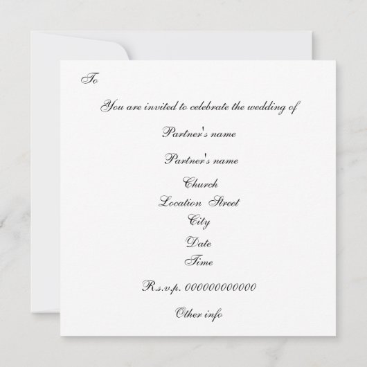 Lesbisch, Panda's huwelijksuitnodiging Kaart (Achterkant)