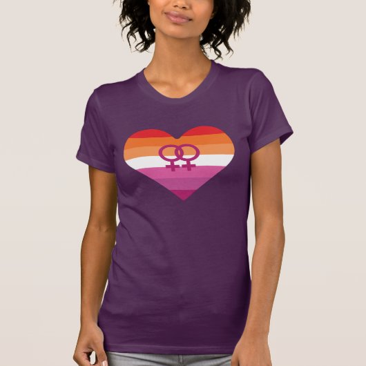 Lesbisch Pride T-Shirt (Voorkant)