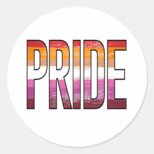 Lesbisch Pride Woord Ronde Sticker