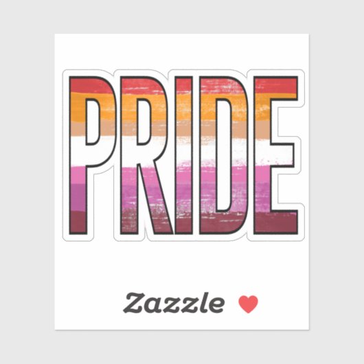 Lesbisch Pride Woord Sticker (Vel)