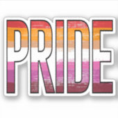 Lesbisch Pride Woord Sticker (Voorkant)