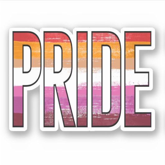 Lesbisch Pride Woord Sticker (Voorkant)