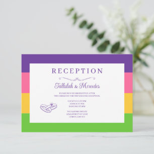 Lesbisch Saphic Flag Bruiloft Receptie Kaarten