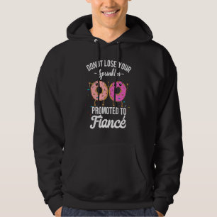 Lesbisch verlovingsaankondigingsdonut gepromoveerd hoodie