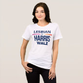 Lesbisch voor Harris Walz Tri-Blend Shirt (Voorkant volledig)