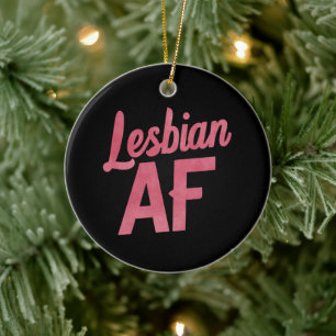 Lesbische AF Bloem LGBT Pride Hommage Parade Keramisch Ornament