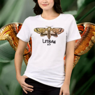 Lesbische AF Doodshoofdvlinder Tri-Blend Shirt