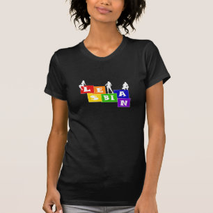 Lesbische Blokken (donker) T-shirt