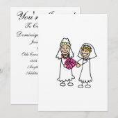 Lesbische briden in liefde kaart (Voorkant / Achterkant)