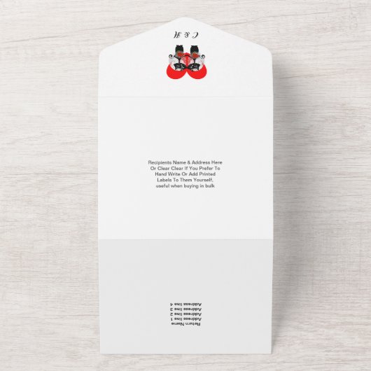 Lesbische bruiden Cute trouwkaart All In One Uitnodiging (Buitenkant)