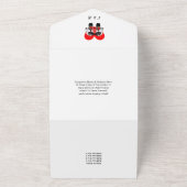 Lesbische bruiden Cute Wedding All In One Uitnodiging (Buitenkant)