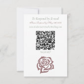 Lesbische bruiden Regency Roze Rose RSVP Kaartje (Achterkant)