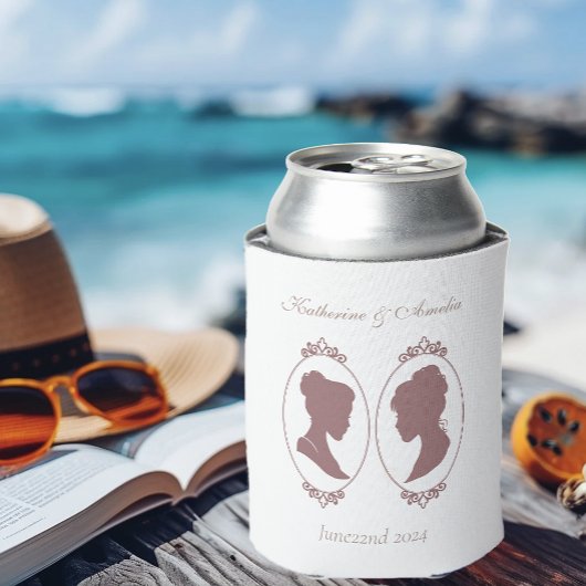 Lesbische bruiden Regency Roze Rozen Blikjeskoeler