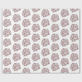 Lesbische bruiden Regency Roze Rozen Cadeaupapier (Vlak)