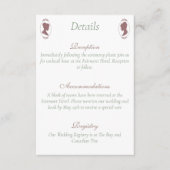 Lesbische bruiden Regency Roze Rozen Informatiekaartje (Voorkant)