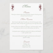 Lesbische bruiden Regency Roze Rozen Menu (Voorkant)