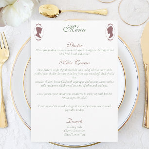 Lesbische bruiden Regency Roze Rozen Menu