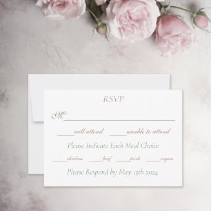 Lesbische bruiden Regency Roze Rozen RSVP Kaartje