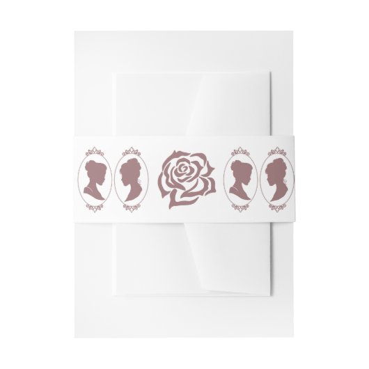 Lesbische bruiden Regency Roze Rozen Uitnodigingen Wikkel (Voorkant Voorbeeld)