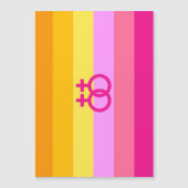 Lesbische Dawn Pride WLW Magnetische Uitnodiging (Voorkant)