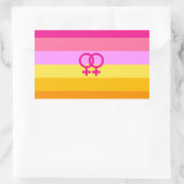 Lesbische Dawn Pride WLW Rechthoekige Sticker (Tas)