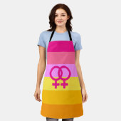 Lesbische Dawn Pride WLW Schort (Gedragen)