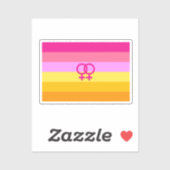 Lesbische Dawn Pride WLW Sticker (Vel)