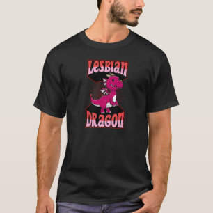 Lesbische Dragon LGBTQ Mythische Gay Lesbische Pri T-shirt