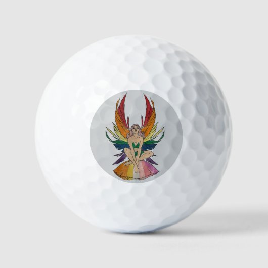 Lesbische Faerie Golfballen (Voorkant)
