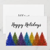 Lesbische Gay Pride Regenboog Vlag Kerstboom Kaart (Voorkant / Achterkant)