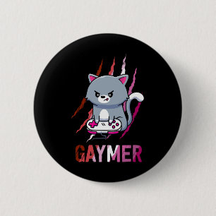 Lesbische Gaymer Geek Pride Lgbt Videospel Liefheb Ronde Button 5,7 Cm