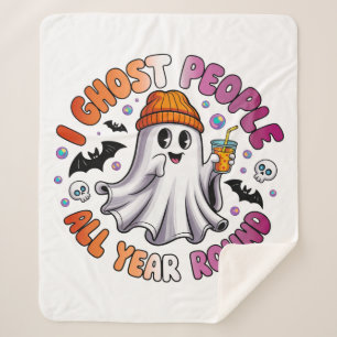 Lesbische grappige Halloween - Ik spook mensen Sherpa Deken