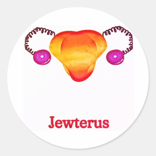 Lesbische Jewterus Ronde Sticker (Voorkant)