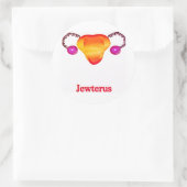 Lesbische Jewterus Ronde Sticker (Tas)