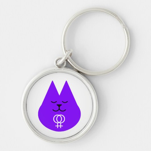 Lesbische Kat Sleutelhanger (Voorkant)