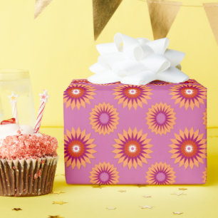 Lesbische kleuren / roze bloem cadeaupapier