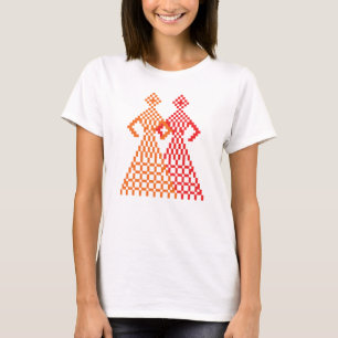 Lesbische koppel hand in hand t-shirt