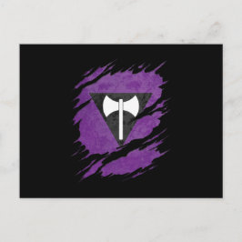 Lesbische Labrys Pride Flag Ripped onthullen Briefkaart