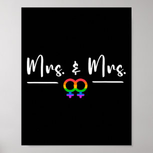 Lesbische LGBT-huwelijksfeest voor mevrouw en mevr Poster
