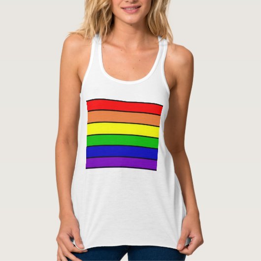 Lesbische LGBT Pride Rainbow Tanktop (Voorkant)