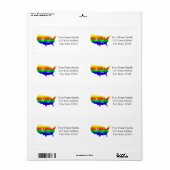 Lesbische liefde wint etiket (Full Sheet)