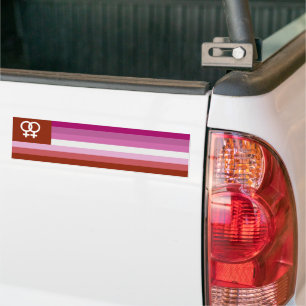 Lesbische Liefde (WLW) Pride House Vlag Bumpersticker