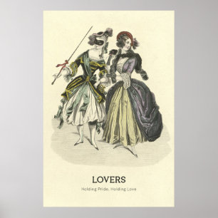 Lesbische liefhebbers bij Masquerade Ball Poster